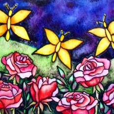 Butterflies and Roses $20