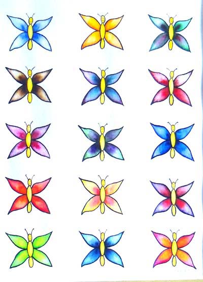 Butterfly Collection watercolor smiles love change hope love children's art