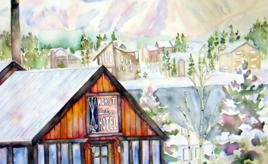 Worst Western Snowy Fraser, Colorado winter painting