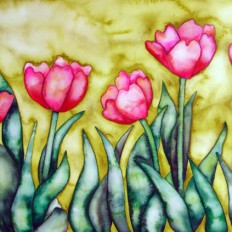 Pink Tulips $725 framed
